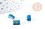 Perle tube jaspe impérial / regalite de synthèse bleu 8x6mm, x10 (G8282)