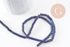 Perle tube lapis Lazulis naturel 13x4mm, des perles naturelles pour creation bijou en pierre naturelle lapis naturel,x1 fil, (G5167)