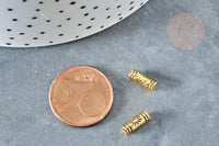 Perle tube soleil zamac doré 9.5mm, x10 (G8392)