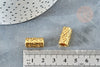 Perle tube zamac doré cylindrique 17mm, x10 (G8393)