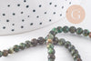 Perle turquoise africaine naturelle 4mm, x1 fil de 38cm (G1544)