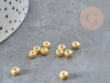 Perles Intercalaires rondelles laiton doré 18K 4x2.5mm, création de bijoux x10 G9052