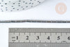Perles Tube verre argent brillant 4.5x2.5mm, x1 fil de 36cm (G7341)