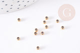 Perles à écraser acier 304 inoxydable Doré3x2mm, fourniture acier inoxydable, x50 (G1178)