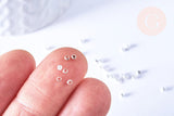 Perles à écraser laiton argenté 2.5x1.5mm, x5 grammes (G6866)