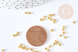Perles à écraser laiton doré 2.5x1.5mm, x5Gr (G2551)