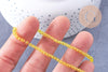 Perles abacus cristal jaune 2.9mm, x1 fil de 35cm (G10949)