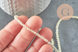 Perles abacus cristal jaune irisé 3.5x2.5mm, fil de 25.4cm x1 (G6762)