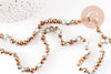 Perles abacus facetté cristal bicolore blanc doréé 6x5mm, perles bijoux cristal, fil de 42.5cm, x1 (G7999)