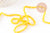 Perles abacus facetté cristal jaune 4x3mm, perles création bijoux cristal, fil de 46.5cm, x1 (G8696)