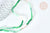 Perles abacus verre vert camaïeu 3x2.5mm, perles cristal, le fil de 42.5cm, x1 (G7830)