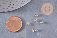 Perles bicone cristal autrichien facetté taupe 4mm, x20 (G1716)