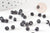 Perles bicone en verre noir 3mm, cristal toupies, x1 Gr (G9235)
