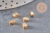 Perles charms ovales en métal doré 14K 6mm x30 (G1397)