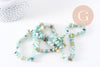 Perles chips amazonite naturelle 5-8mm, x1 fil 76cm (G10294)