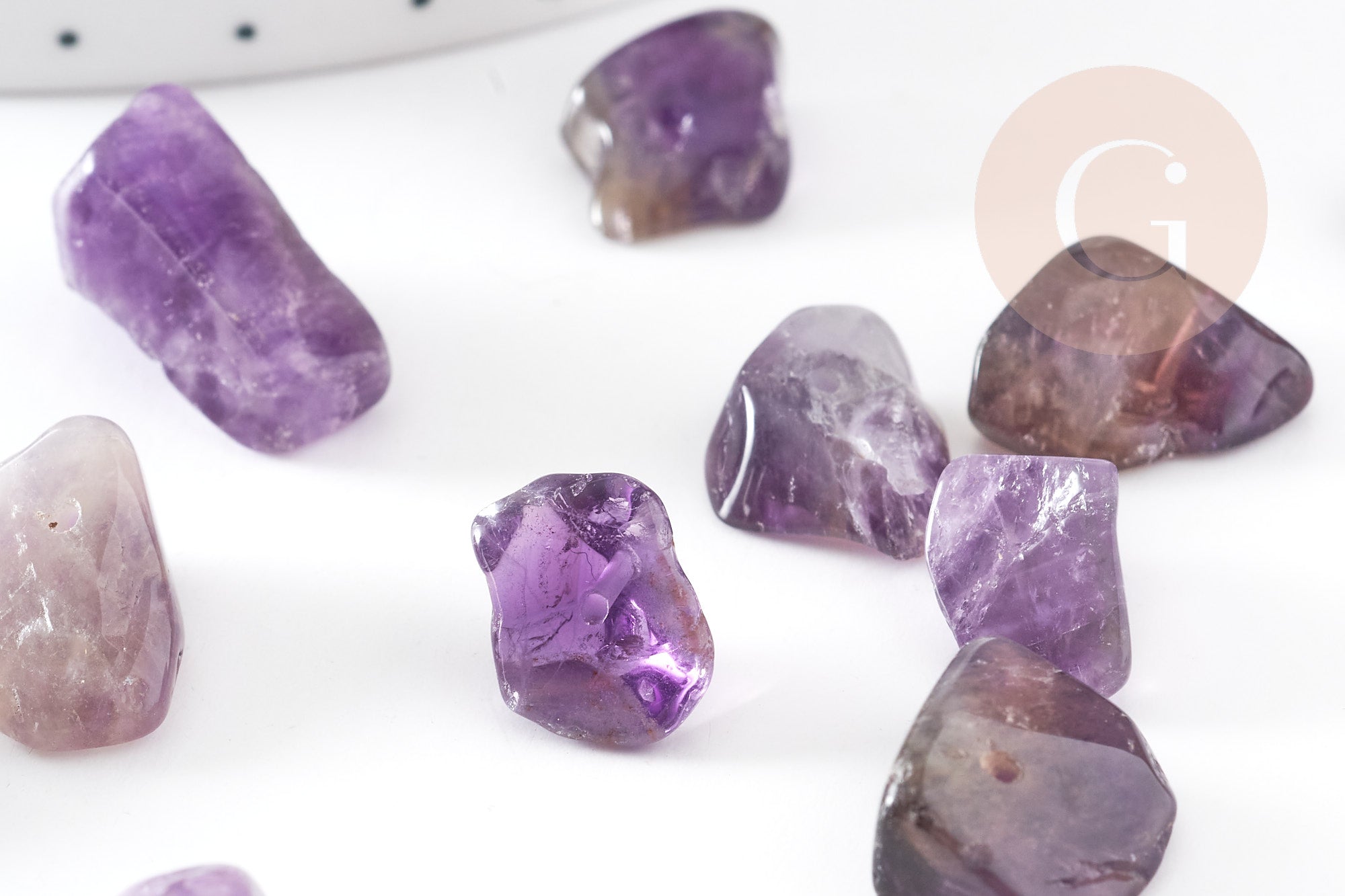 Perles-chips amethyste violette naturelle, x1 fil 90 cm (G3108)