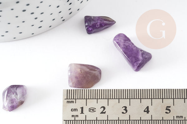 Perles-chips amethyste violette naturelle, x1 fil 90 cm (G3108)