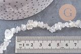 Perles chips cristal de roche naturel 5-8mm, x1 fil 80cm (G10911)