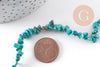 Perles chips turquoise naturelle 5-8mm, x1 fil 83cm (G10910)