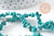 Perles chips turquoise naturelle 5-8mm, x1 fil 83cm (G10910)