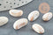 Perles coquillage naturel bisque beige 13-18mm, x10 (G0649)