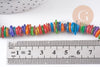 Perles coquillage naturel multicolore 5-10mm, x1 fil (G3031)