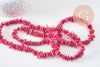 Perles coquillage naturel rose 8-28mm, x1 fil de 75cm (G1029)