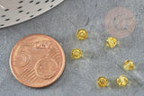 Perles cristal facette jaune, cristal autrichien, perles bicone, perles cristal toupies ,4mm x20 G4684