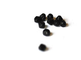 Perles cristal facette noires,cristal autrichien, perles bicone, 4mm, x1 fil de 48 cm (G0749)