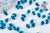 Perles cristal goutte bleu, cristal tchèque,9x6x5mm, x10 (G5360)