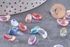 Perles cristal goutte multicolore, cristal autrichien, perles goutte, perle création bijoux,,6.5x12.5mm, x50 (G4186)