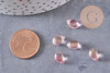Perles cristal goutte rose or, cristal tchèque, perles goutte, perle ,9x6x5mm, x50 (G6858)