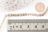 Perles cristal toupies facette beige transparent 3mm,fil de 36cm, x1 (G2598)
