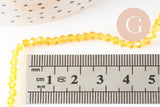 Perles cristal toupies facette orange transparent,perles bijoux,Perle bicone facette, fil de 41cm, 3mm, x1 (G2599)