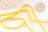Perles cristal toupies facette orange transparent,perles bijoux,Perle bicone facette, fil de 41cm, 3mm, x1 (G2599)