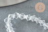 Perles cristal toupies facette transparent 3mm, x1 fil de 45 cm (G1632)