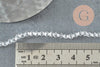 Perles cristal toupies facette transparent 3mm, x1 fil de 45 cm (G1632)