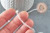 Perles cristal toupies facette transparent 3mm, x1 fil de 45 cm (G1632)