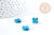 Perles croix en howlite naturelle turquoise 12mm,perles pierre, x5 (G8278)