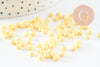 Perles de rocaille verre jaune pastel 4.5mm, x 10g (G7793)
