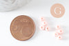 Perles de rocaille verre rose pastel 4.5mm, x10g (G7794)