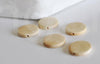 Perles disque bois naturel 25mm, x5 (G0333)