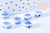 Perles disque porcelaine bleu clair 8mm, x10 (G5390)