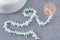 Perles en corail turquoise,perles corail, corail naturel,perle coquillage,coquillage bleu, fil 38cm x1 (G0987)