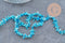 Perles en corail turquoise,perles corail, corail naturel,perle coquillage,coquillage bleu,fil 38cm x1 (G0986)