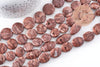 Perles en jaspe sésame zébré naturel marron, x1 fil de 38cm (G10244)