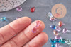 Perles goutte cristal tchèque Multicolore 9x6x5mm, x50 (G4583)