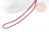 Perles heishi howlite naturelle rouge 2mm, fil de 30cm, x1 (G7266)