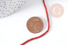 Perles heishi howlite naturelle rouge 2mm, fil de 30cm, x1 (G7266)