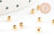 Perles intercalaires acier inoxydable Doré 3mm, x10 / x100 (G2306)